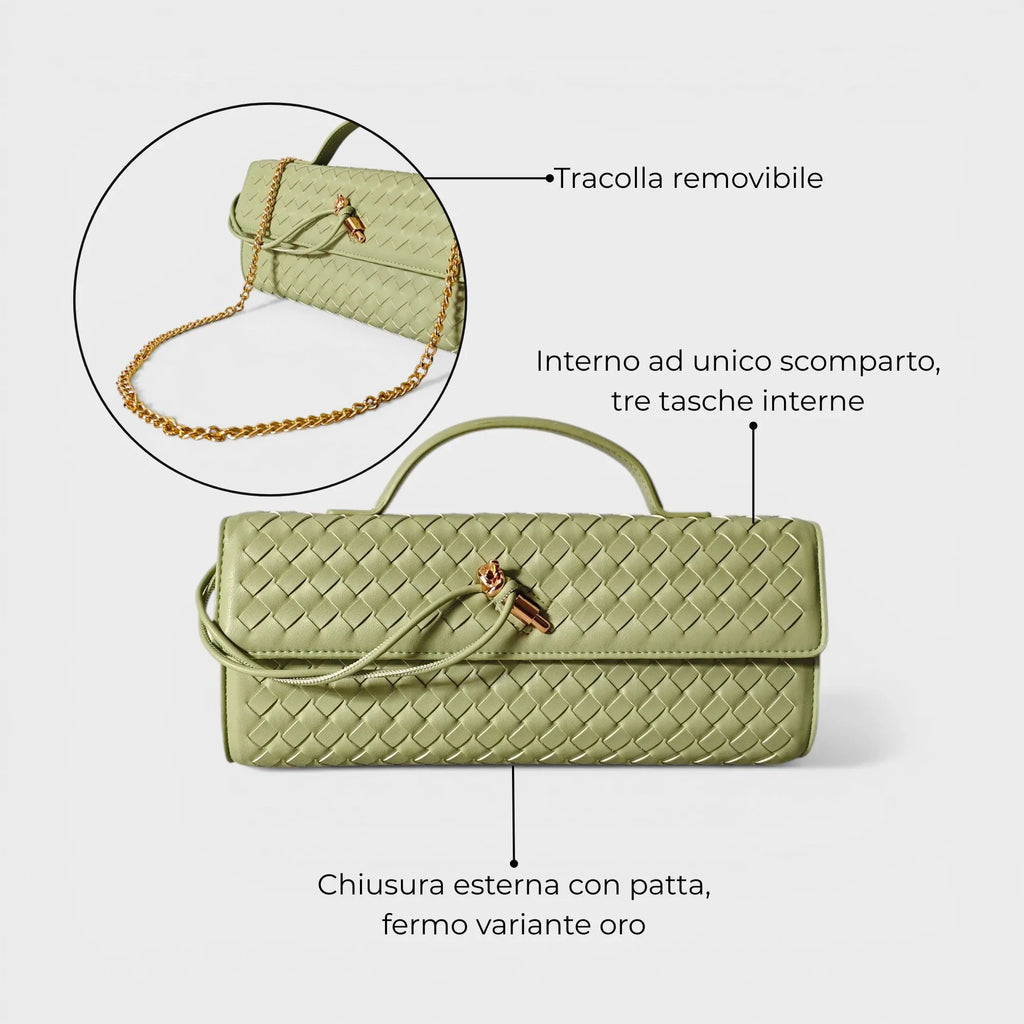 Borsa a mano Chloe in similpelle verde dettagli