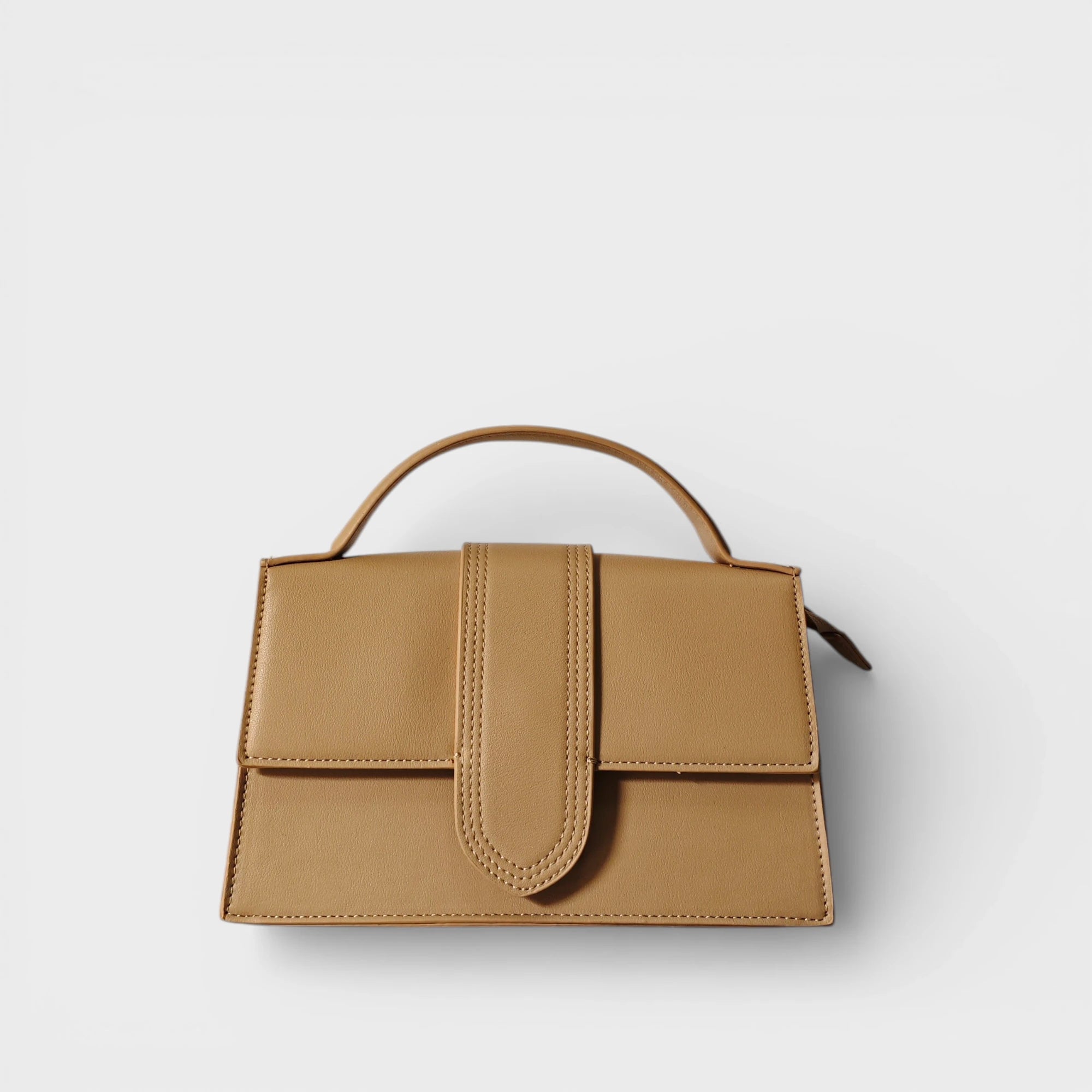 Borsa a mano Eva in similpelle cachi