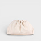 Borsa a mano in vera pelle Aria beige