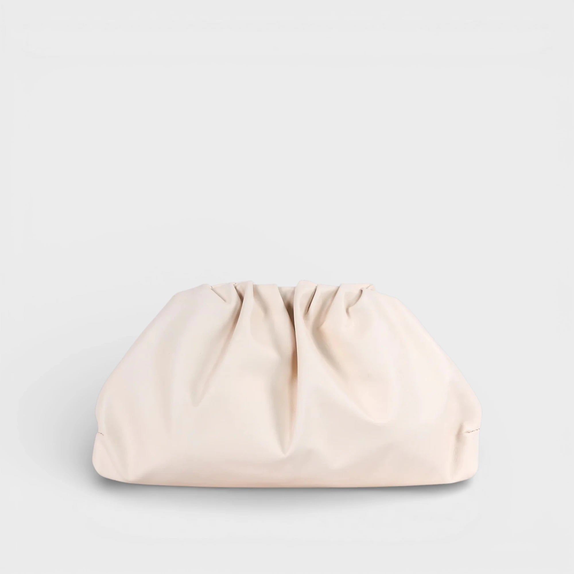 Borsa a mano in vera pelle Aria beige