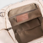 Borsa a mano in vera pelle Aria beige interno