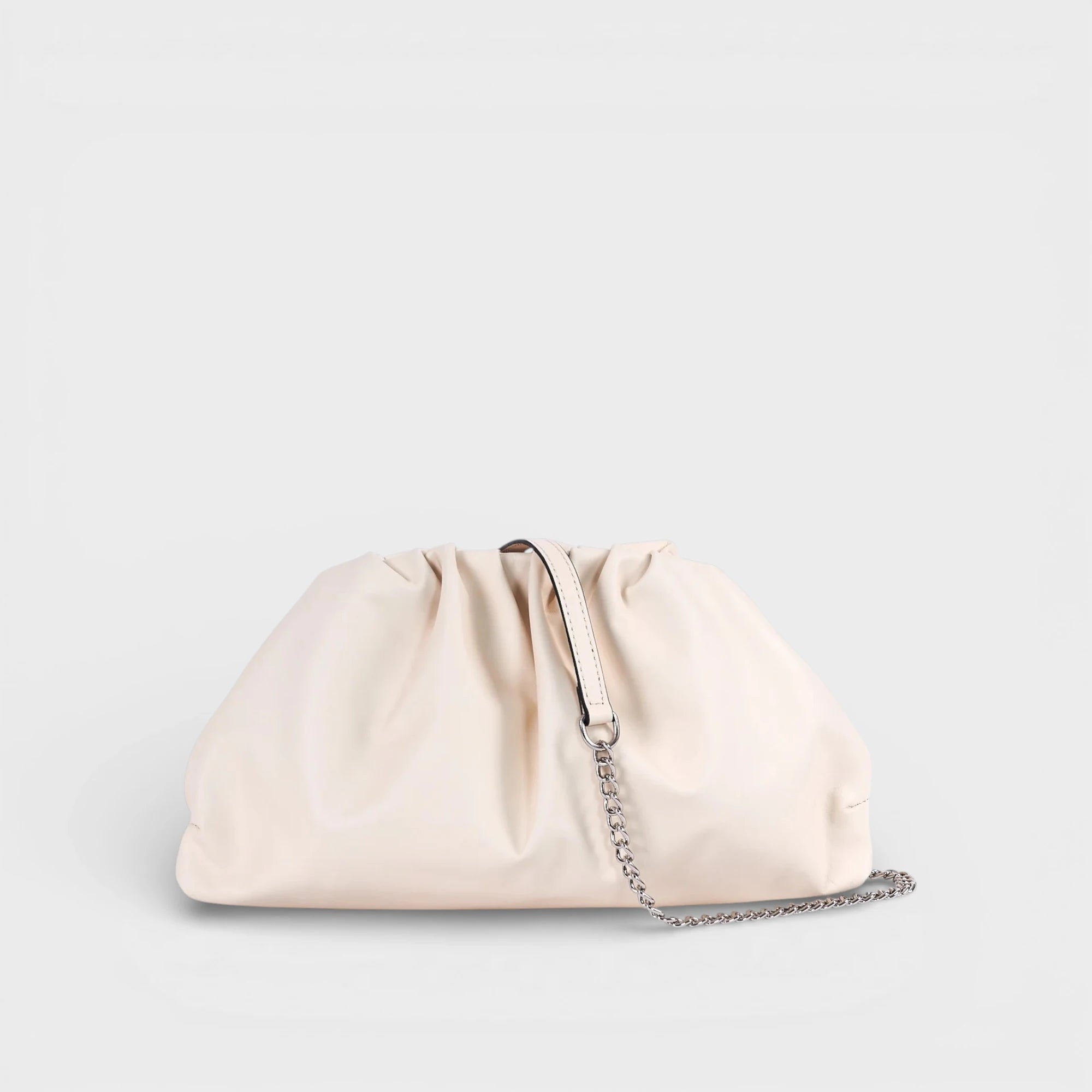 Borsa a mano in vera pelle Aria beige tracolla