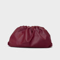 Borsa a mano in vera pelle Aria colore burgundy