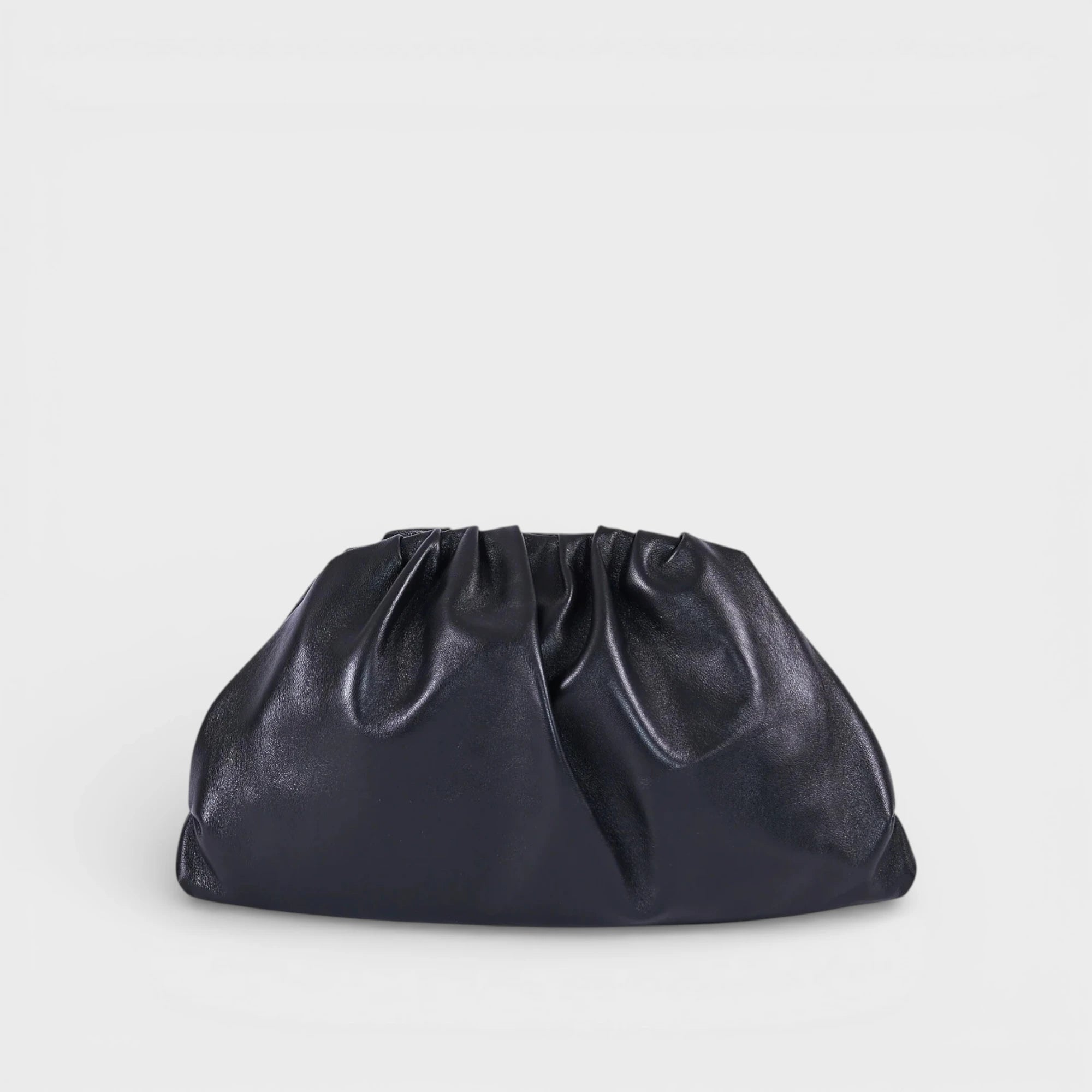 Borsa a mano in vera pelle Aria colore nero