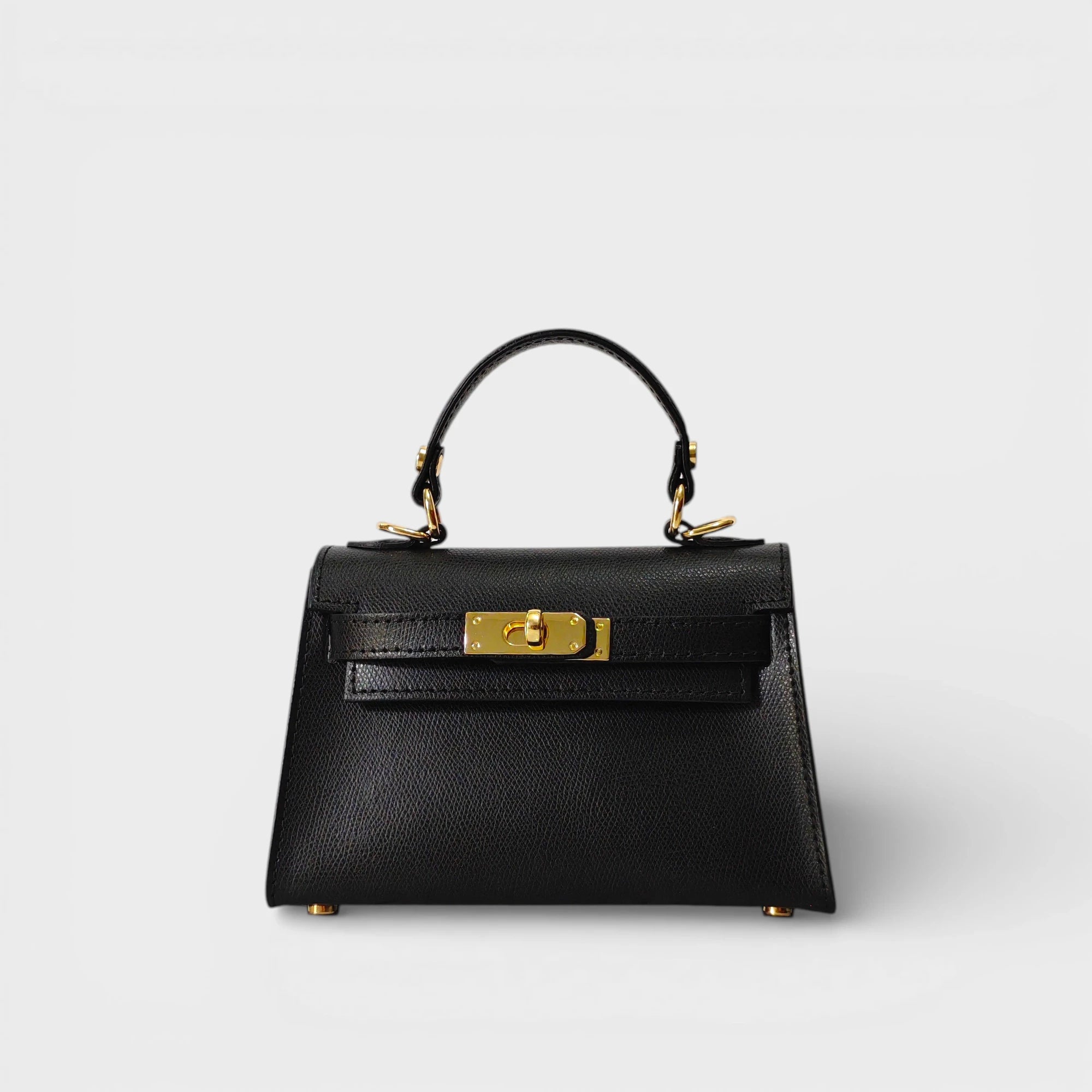 Borsa a mano in vera pelle Clara colore nero