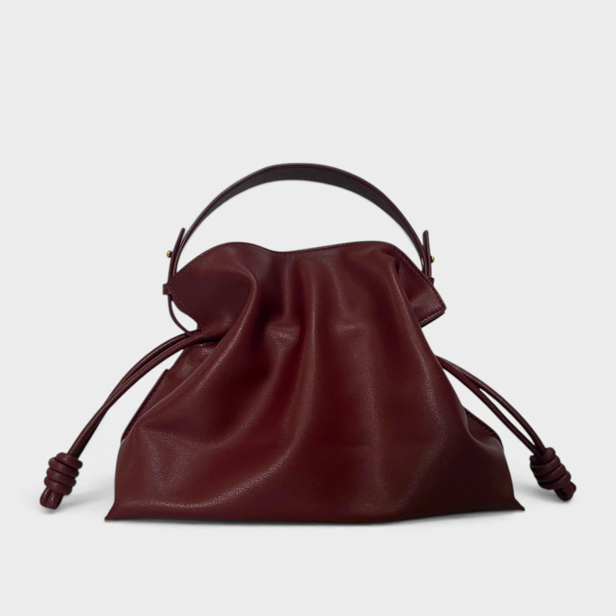 Borsa a mano in vera pelle Giulia burgundy