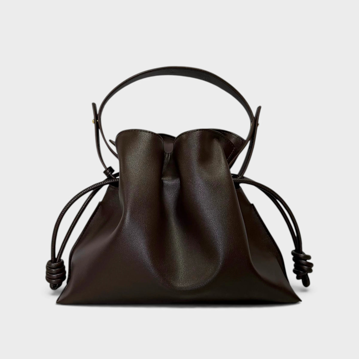 Borsa a mano in vera pelle Giulia testa di moro