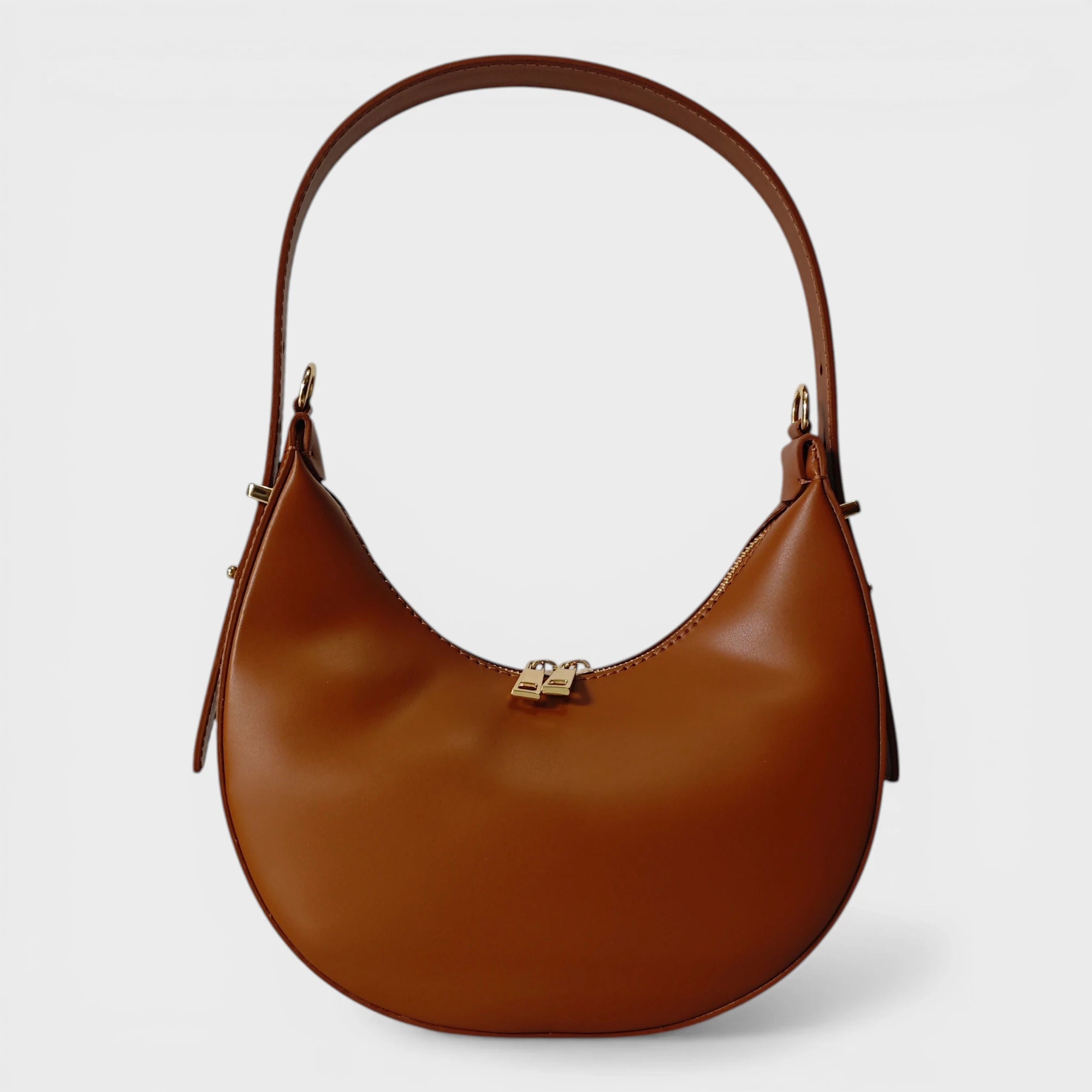 Borsa a spalla in vera pelle Luna cuoio