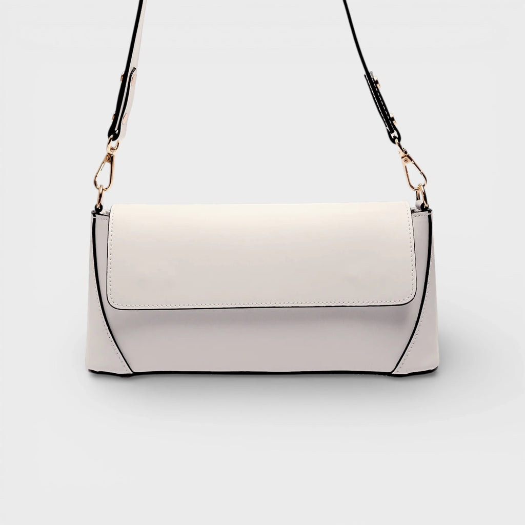 Borsa a spalla in vera pelle Vera colore bianco spalla