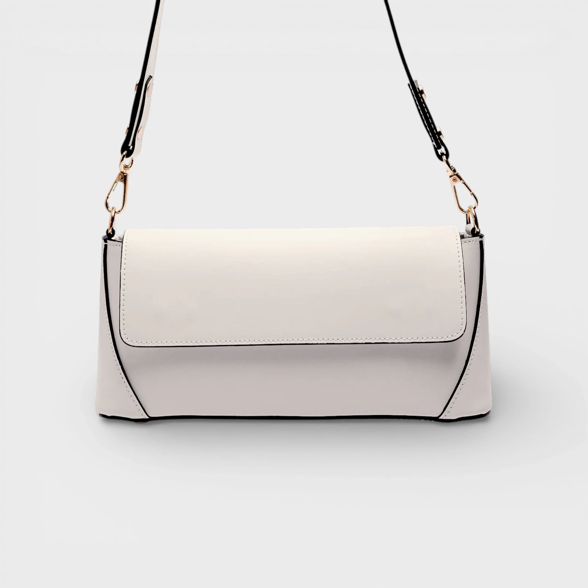 Borsa a spalla in vera pelle Vera colore bianco spalla