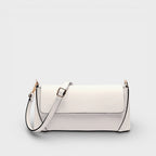 Borsa a spalla in vera pelle Vera colore bianco tracolla regolabile