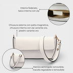 Borsa a spalla in vera pelle Vera colore bianco dettagli