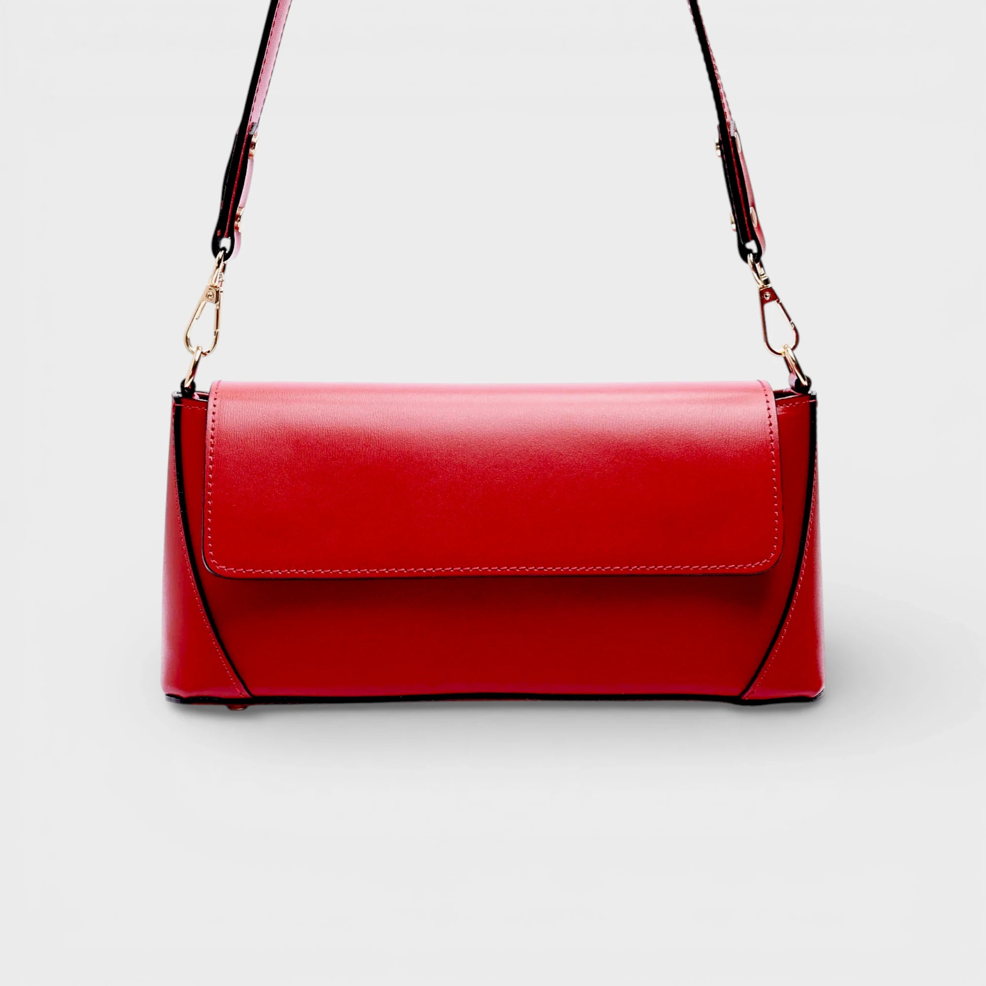 Borsa a spalla in vera pelle Vera colore rosso spalla